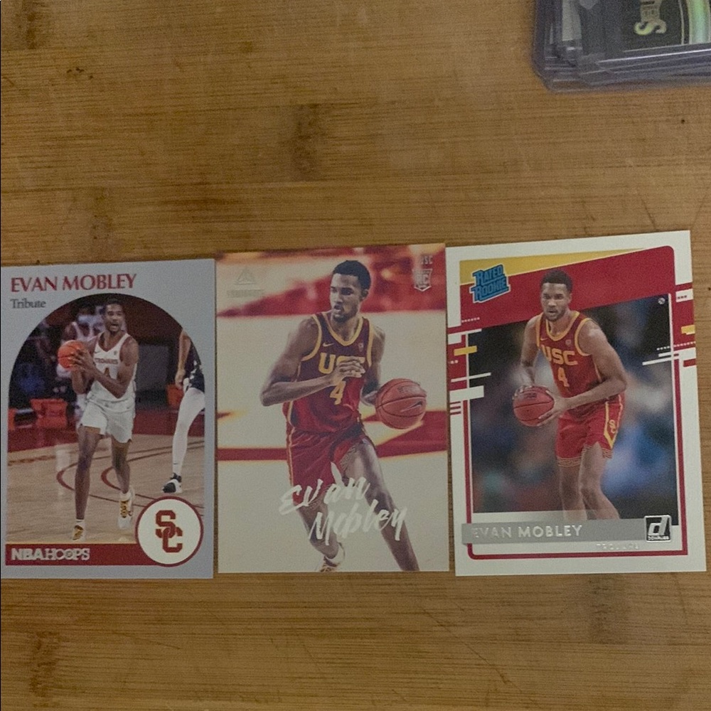Evan Mobley 3 Rookie Card Basketball Card Lot hoops tribute, luminace, Donruss